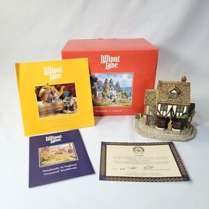 Lilliput Lane "Grandma Batty's Tea Room" 1995 Vintage Cottage w/ Box & Deed